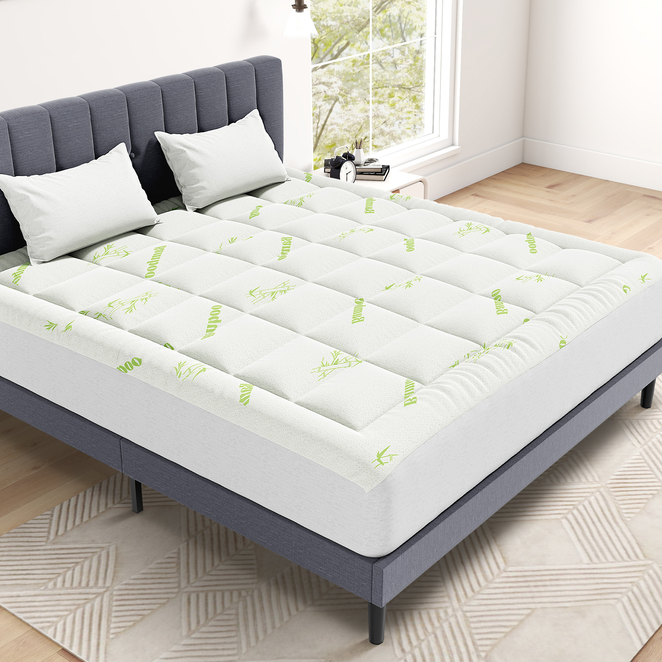 Memory Foam Topper - MCQ 400g Bamboo Viscose Derived Soft