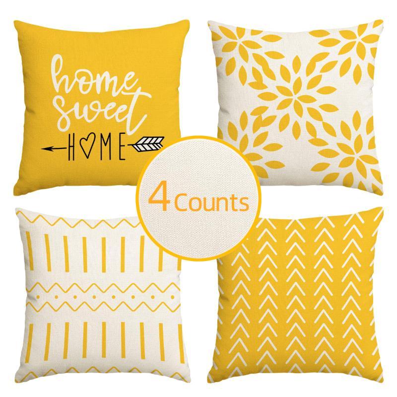 Home And Textiles - Geometric Pattern Pillow Case without Filler
