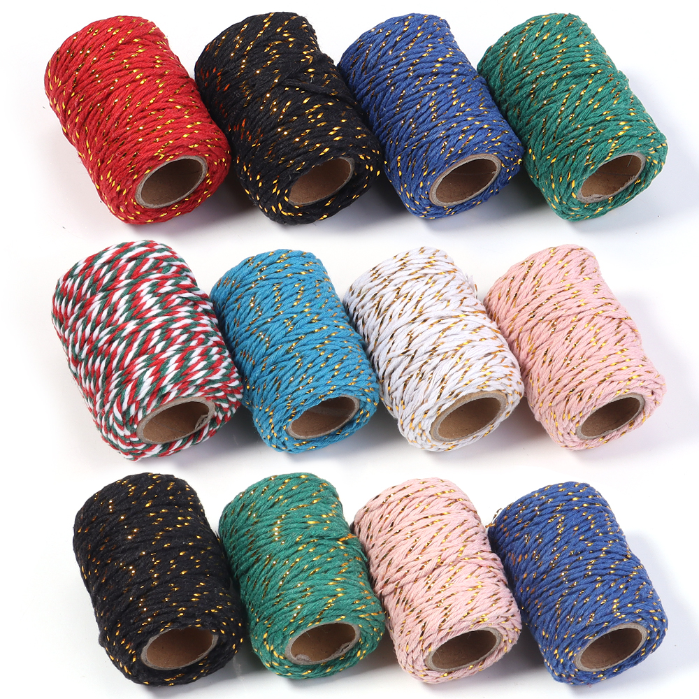 Home And Textiles - 20M/Roll Cotton Cord Baker Twine Colorful