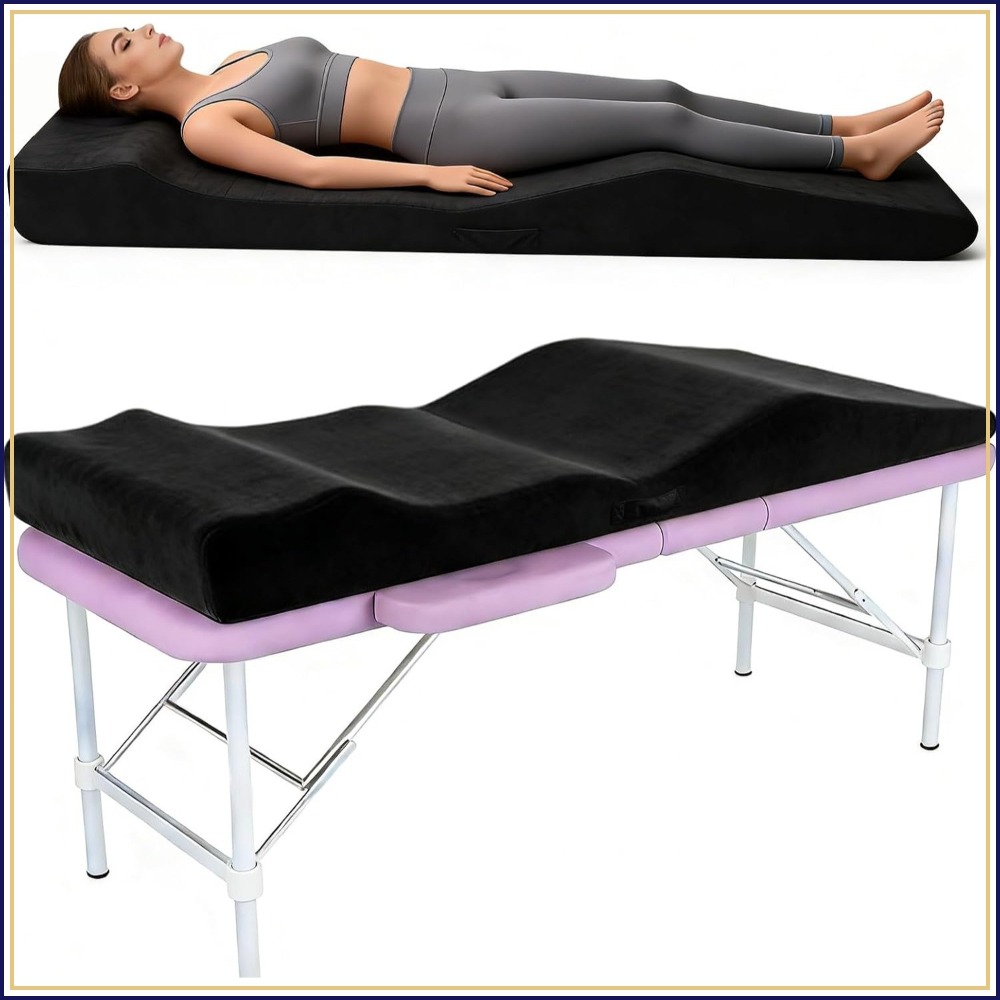 Memory Foam Topper - Ergonomic Lash Bed Topper, Non-Slip Memory