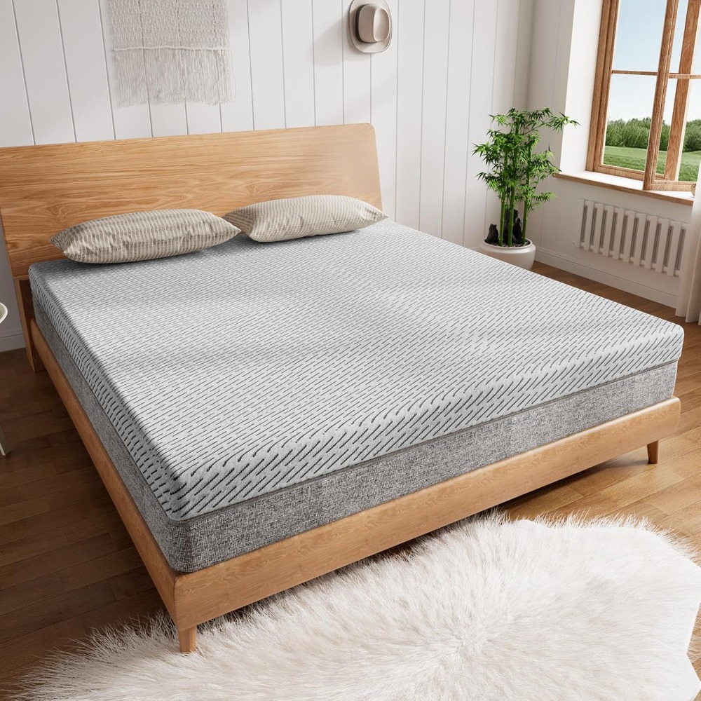 Memory Foam Topper - Bamboo Mattress Topper Queen Size 3