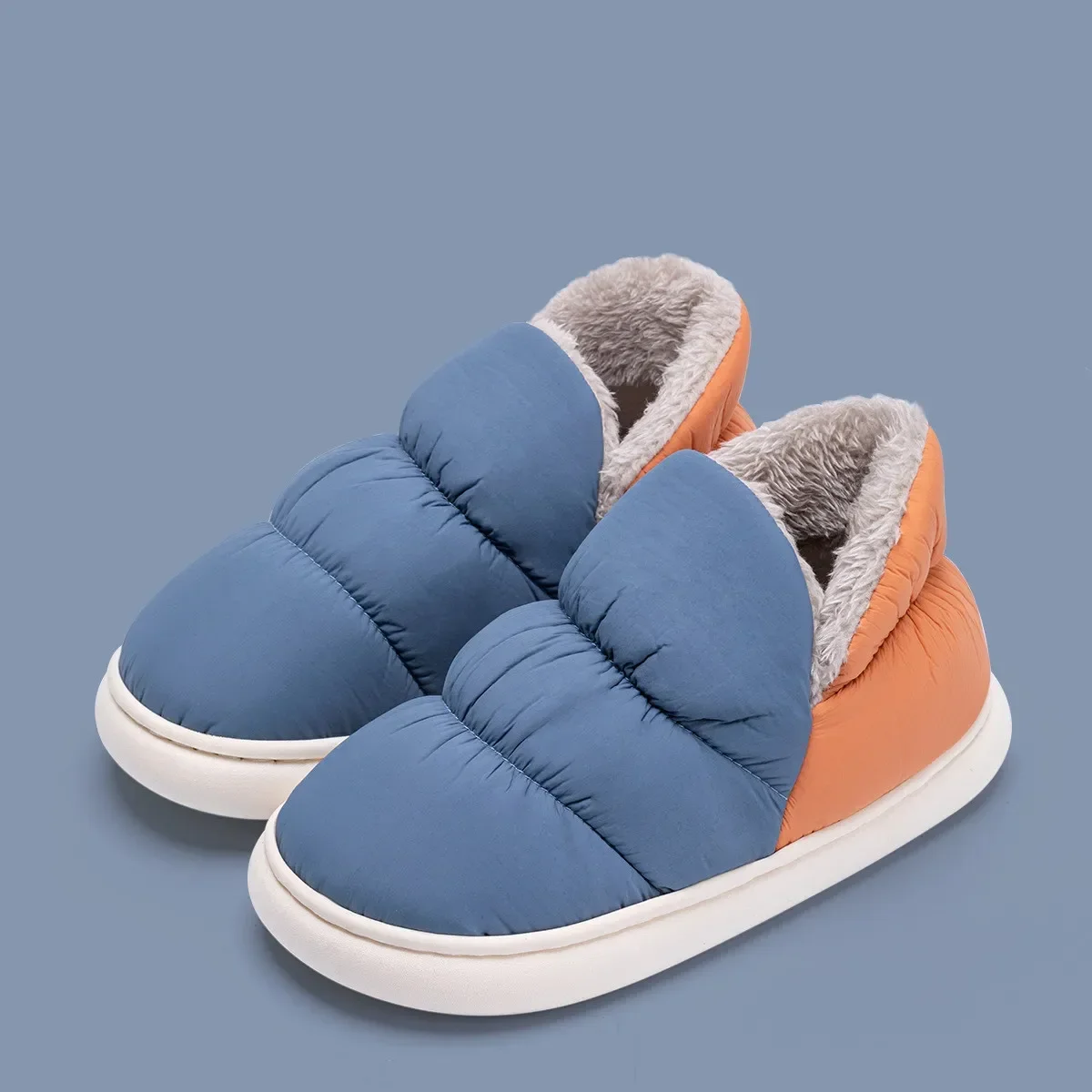 Home And Textiles - Women Men Slippers Winter Down Cloth