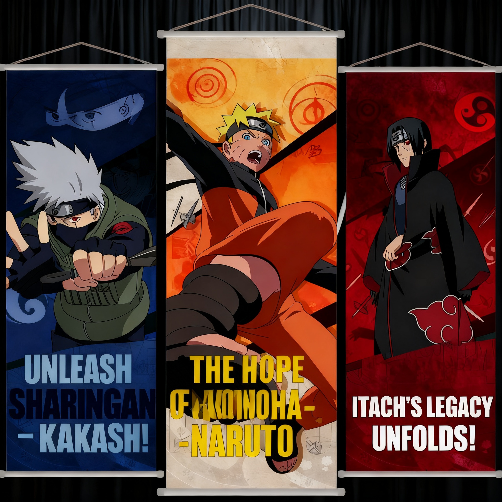 Home And Textiles - Naruto Anime Uzumaki Long Scroll Wall