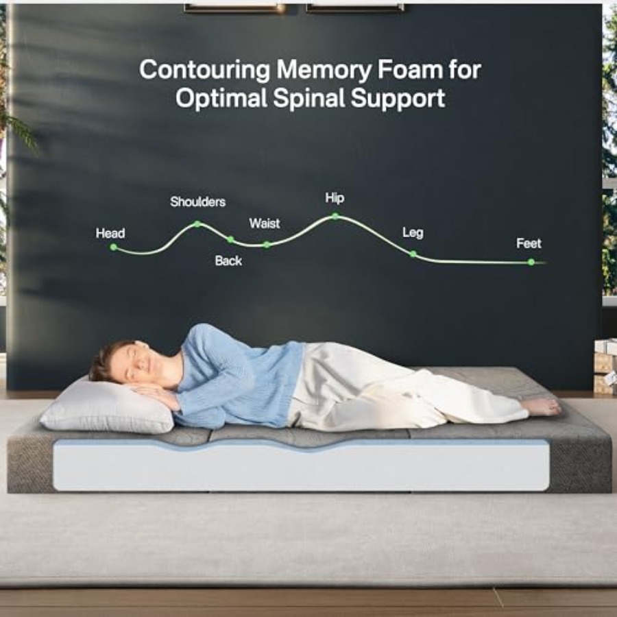 Queen size folding mattress to – обзор и цена Memory Foam Topper