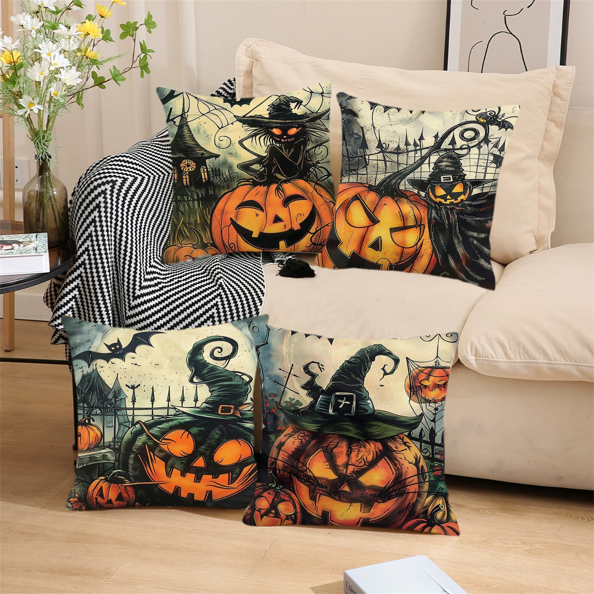 Spooky Halloween Pillow Covers – обзор и цена Home Textiles China